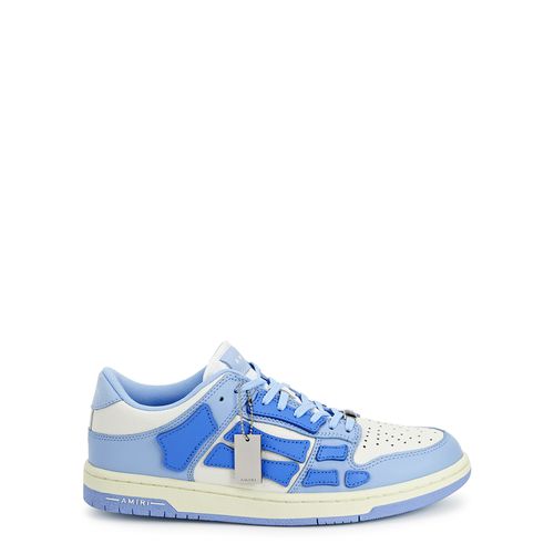Skel Panelled Leather Sneakers - Blue - 5