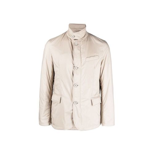 Padded Polyamide Jacket — Beige