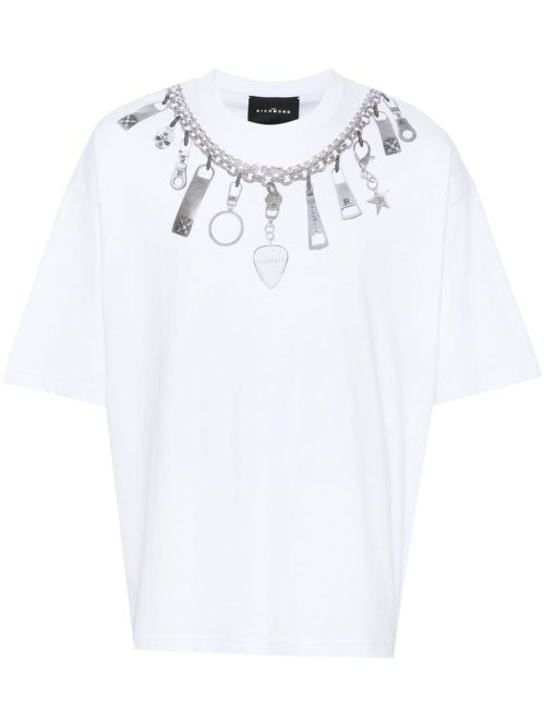Chain link-print T-shirt - Black