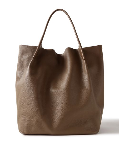 로로피아나 남성 Bale Extra-Large Full-Grain Leather Tote Bag 0400655401915