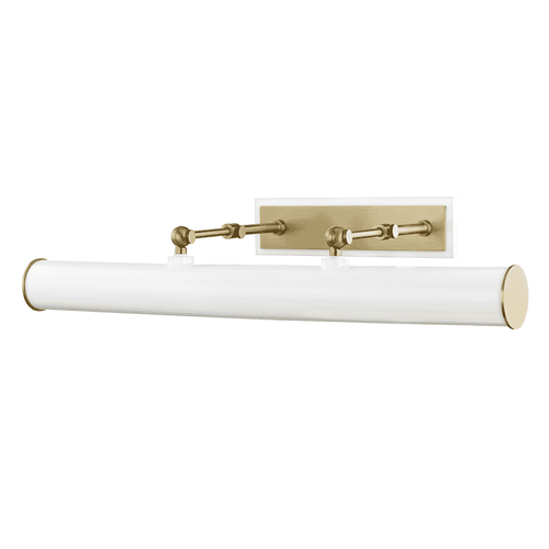 Mitzi Holly 3-Light 24" Picture Light in Aged Brass and White