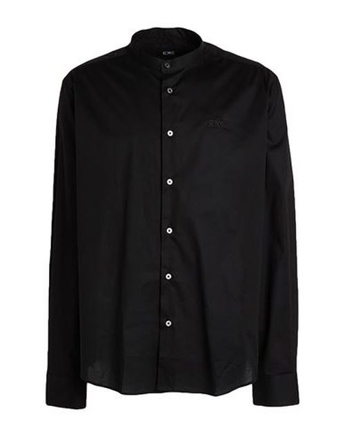 Man Shirt Black Size 38 Cotton, Elastane
