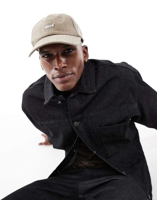 Levi's housemark tonal logo baseball cap in tan-Brown