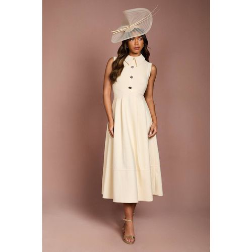 Coast Women's Bandage Knit Shirt Midi Dress in Lemon