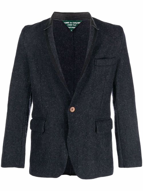 2000s pre-owned fitted blazer - Blue