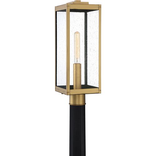 Westover 1-Light Outdoor Post Mount in Antique Bra