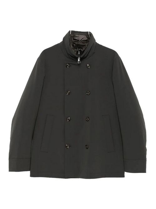 Double-breasted men's down-padded jacket