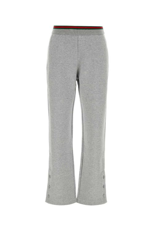 Cotton Blend Joggers — Gray