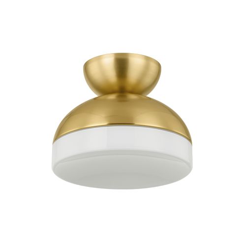 Aged Brass One Light Flush Mount from the Rue Collection
