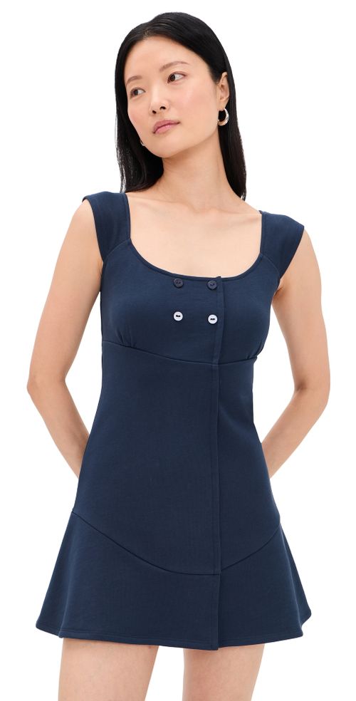 Joni Button Dress Navy