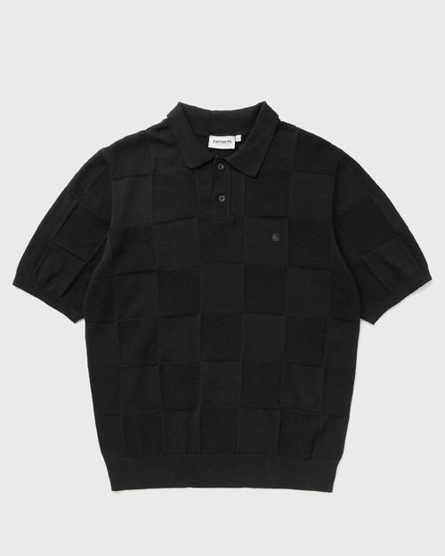S/S Checker Polo black male Polos now available at BSTN