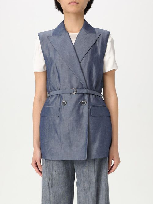 Waistcoat LIU JO Woman color Denim