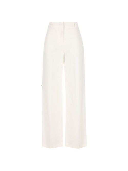 Fendi White Cotton Trouser
