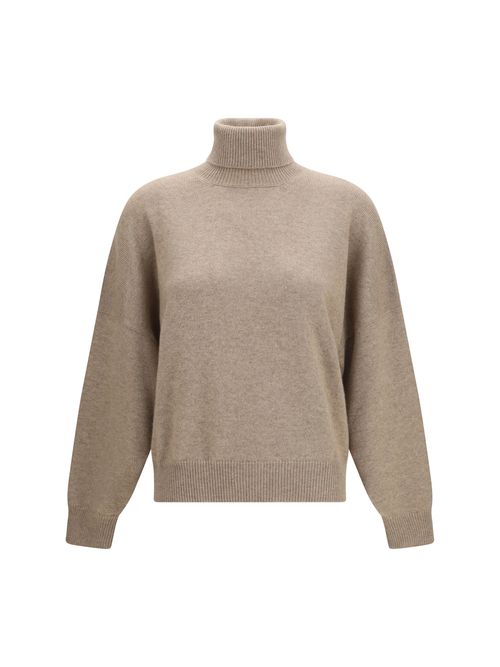 Cashmere Turtleneck Sweater — Brown