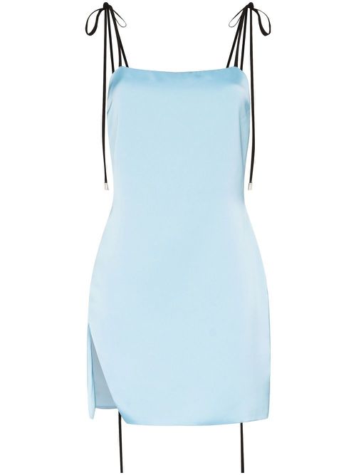 Strap-detail minidress - Blue