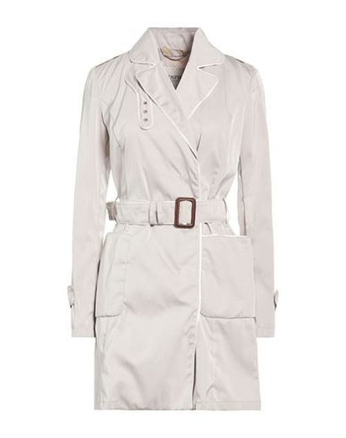 Woman Overcoat & Trench Coat Light grey Size 4 Polyester