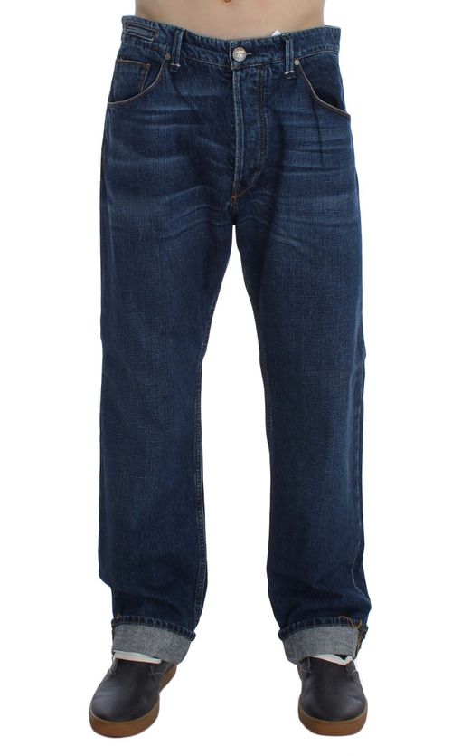 Acht Blue Wash Cotton Baggy Loose Fit Men's Jean