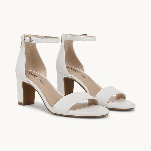 Stride Shoes Florence Dress Sandal Bright White Faux Leather