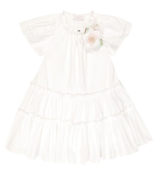 Monnalisa Taffeta flounce dress