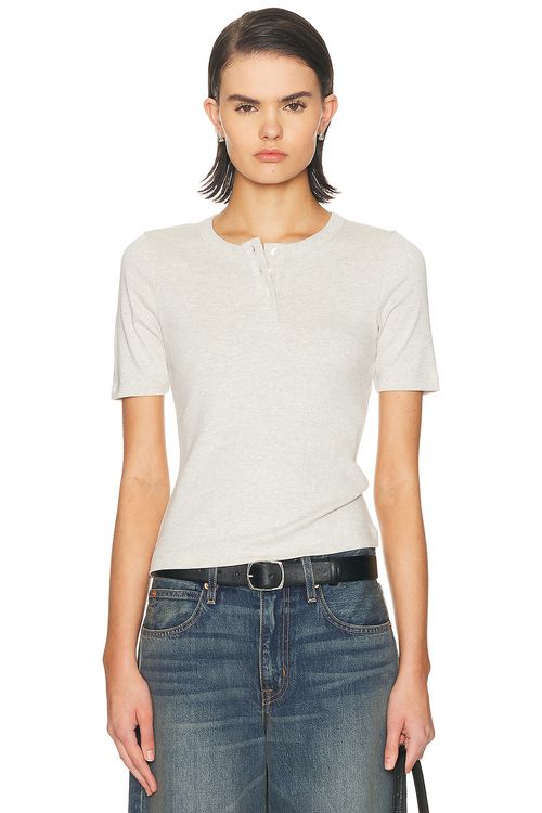 FLORE FLORE Jess Tee in Heather Grey - Light Grey. M also in XS