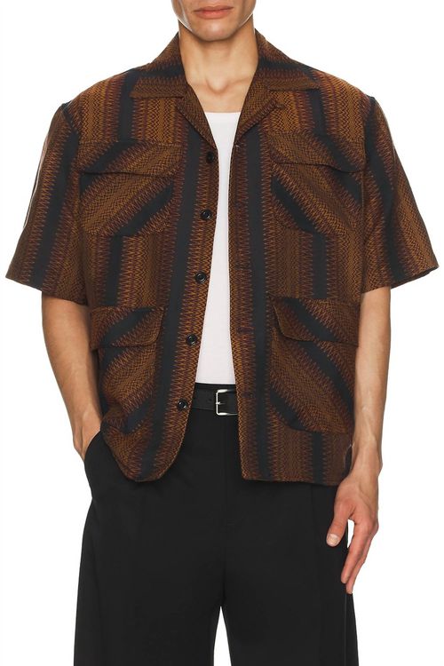 Aloha Shirt In Sonic Jacquard