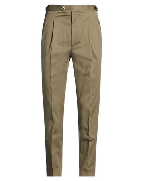 Man Pants Sage green Size 32 Cotton, Elastane