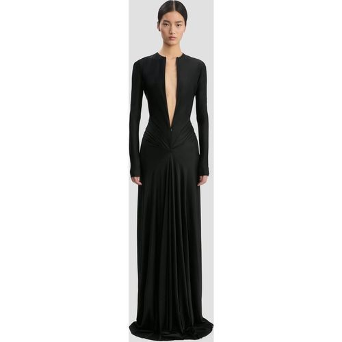 Victoria Beckham Cut-Out Gown In Black - 14 - Women