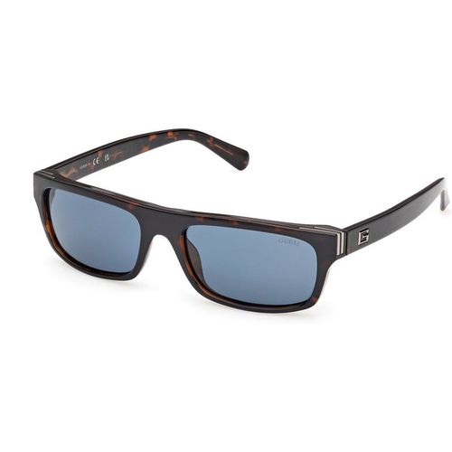 Guess Hombre Guess GU00276 52V Gafas de sol Inyectado la Habana Azul Cuadrada Norma