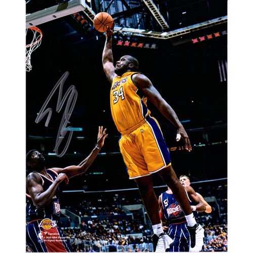 "Shaquille O'Neal Los Angeles Lakers Autographed 8"" x 10"" Dunk vs. Houston Rockets Photograph"