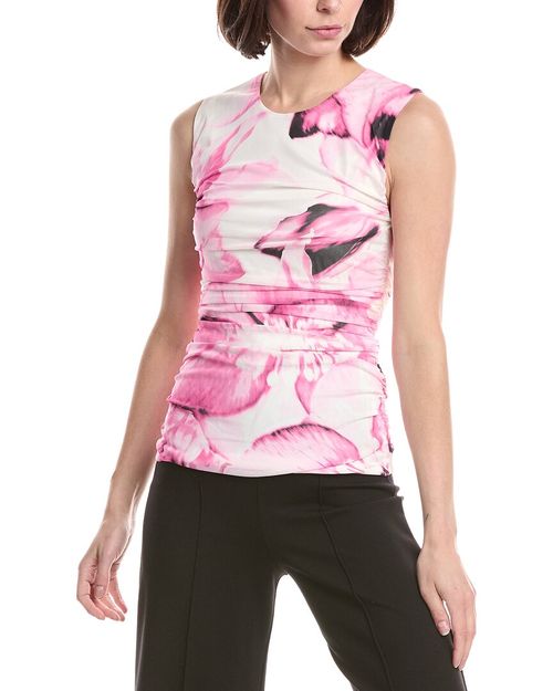 Floral Side Ruched Top