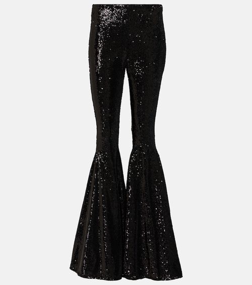 Sequined flared pants