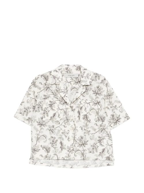 Floral-Print Shirt — White