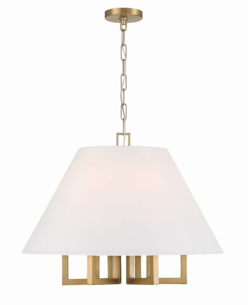 Vibrant Gold Six Light Chandelier from the Westwood Collection