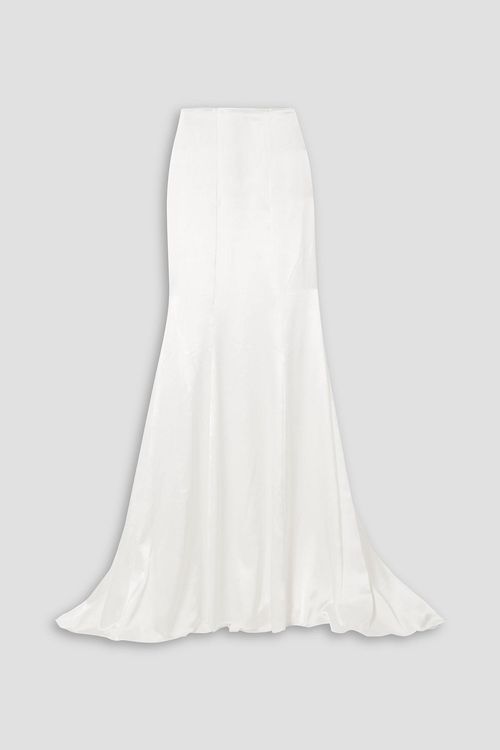 Amalfi draped satin maxi skirt - White - FR 34