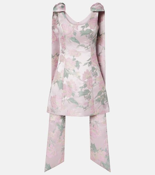 Gita floral brocade minidress