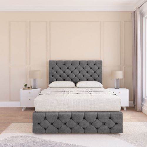 Watson Plush Bed Set ,No Drawers Mattress & 54" Headboard
