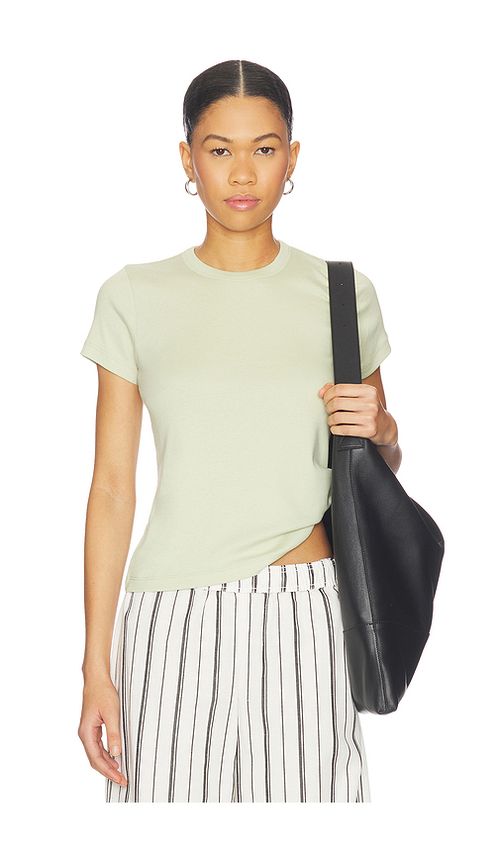 Vince Shrunken 90s Tee in Sage. M. Also in L, S