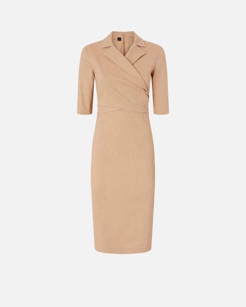 Slim-fit midi dress with bow - 36