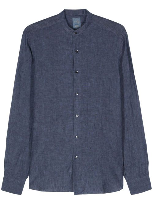 Long-sleeve linen shirt - Blue