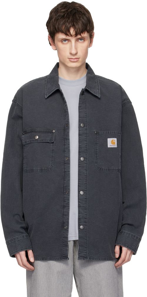 Gray Parrish Corduroy Overshirt