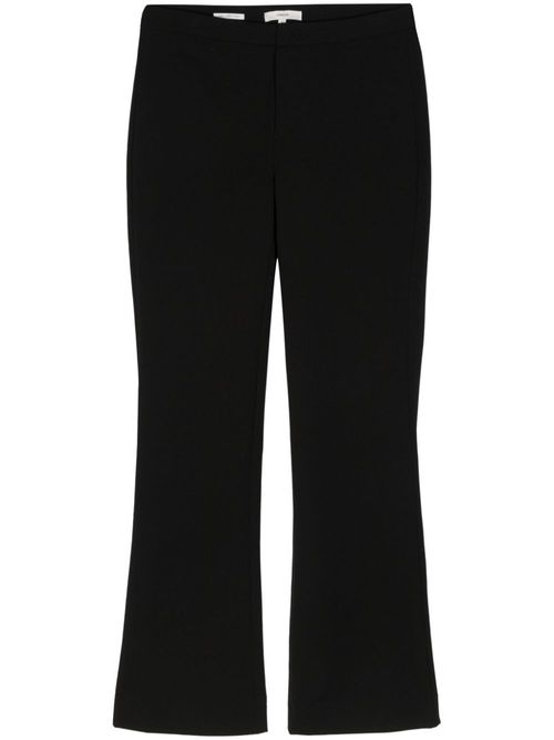 Mid-rise tapered-leg trousers - Black