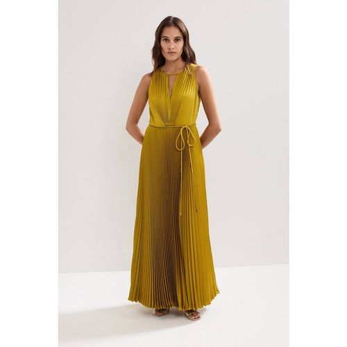 Phase Eight Women's Dionne Pleated Maxi Dress in Mustard
