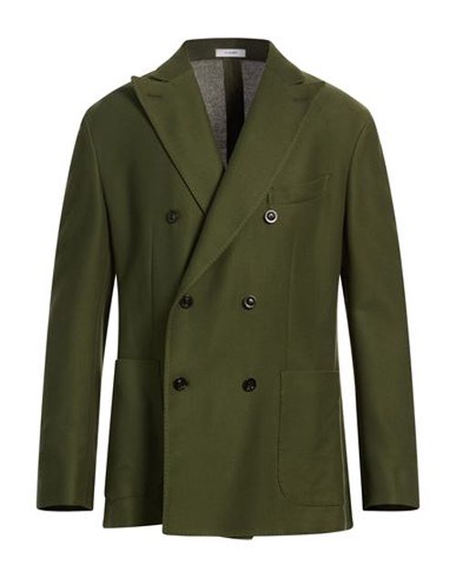 Man Blazer Green Size 42 Cotton, Cashmere