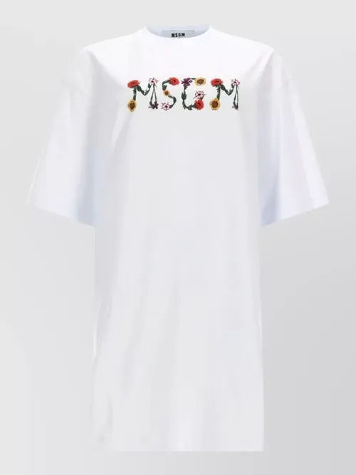 MSGM - short sleeve crew neck cotton top