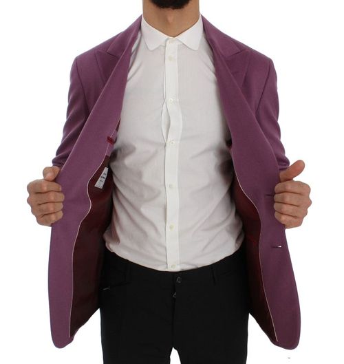 Cashmere Slim Fit Blazer — Purple