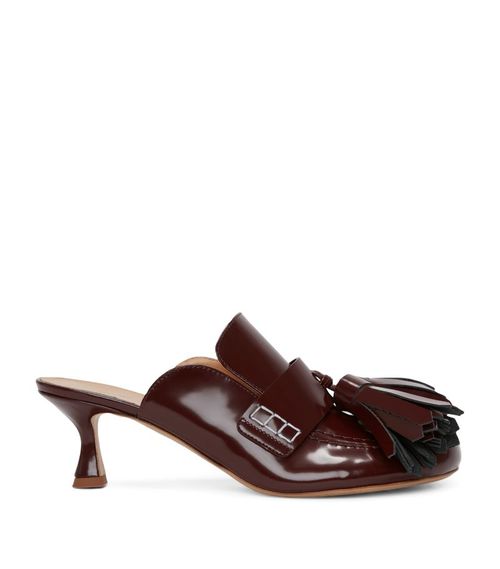 Calf Leather Tassel Mules 55