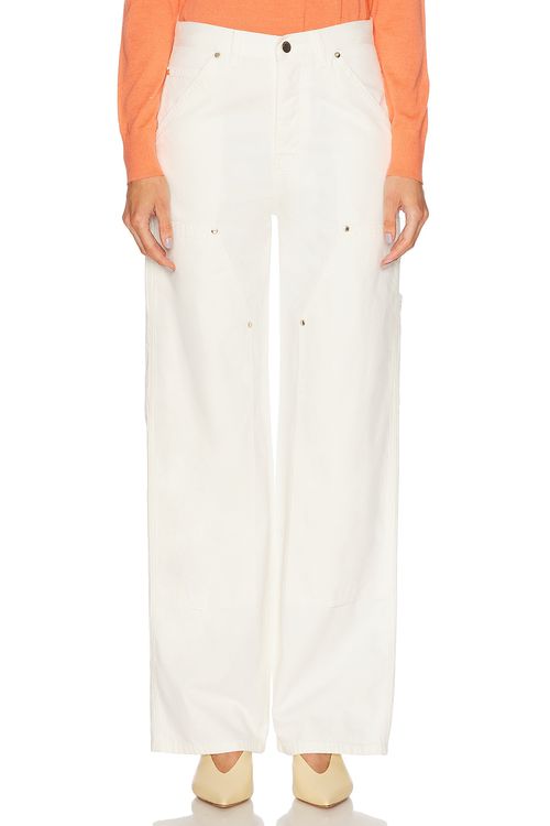 RENGGLI Work Wide Leg Jeans in Bone - White.  34 also in 24, 25, 26, 27, 28, 29, 30, 31
