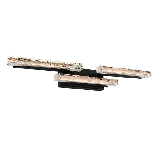 Black LED Bathroom Bathroom Vanity Lightroom Bathroom Vanity Light from the Valira Collection