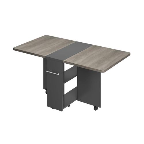 GAOMON | Space Saving Folding Dining Table with 2 Tier Storage ...