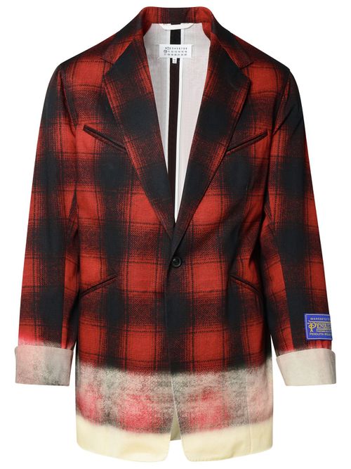 Red Cotton Blazer
